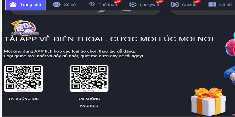  Truy cập vào trang tải app và bấm chọn “Hướng dẫn tải S666 